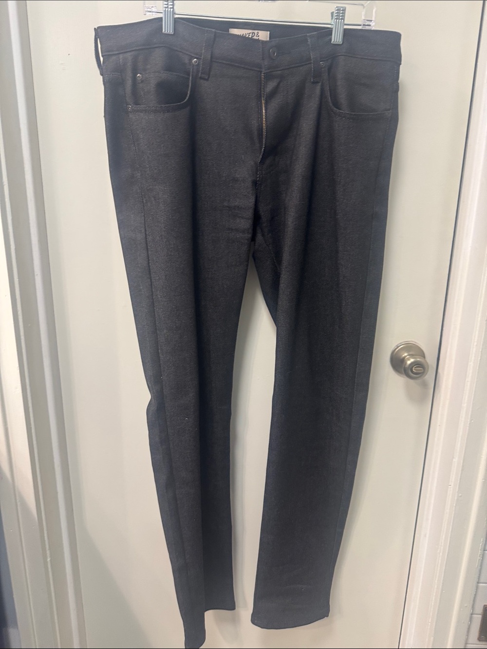 Naked & Famous Denim Slim Straight Black Jeans Size 36